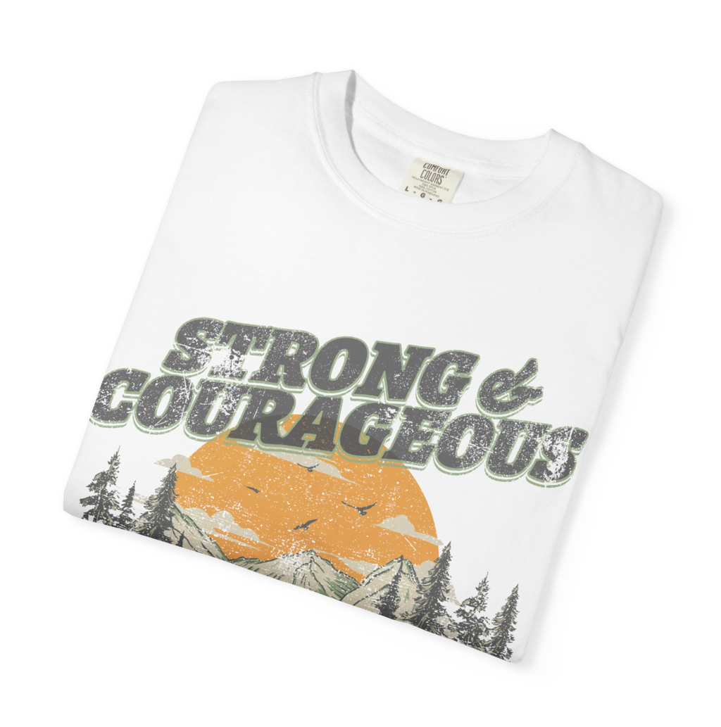 Strong & Courageous - Vintage Tee (Deuteronomy 31:6)